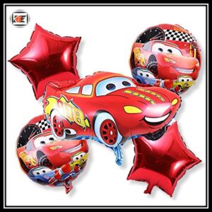 Car Theme Birthday Party Decoration Set 60 Pcs for Kids Boys & Girls