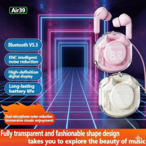Air 39 Wireless Earbuds Bluetooth 5.3 Digital Display Stereo Sound Portable Charging