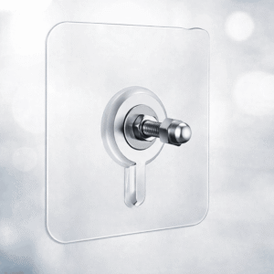 Pack of 10 Heavy-Duty Self-Adhesive Transparent Wall Hooks – Waterproof No-Drilling Screw