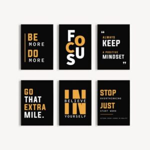 6 Pcs Wall Decor Cardboard Photo Tiles Set – Frameless DIY Wall Art