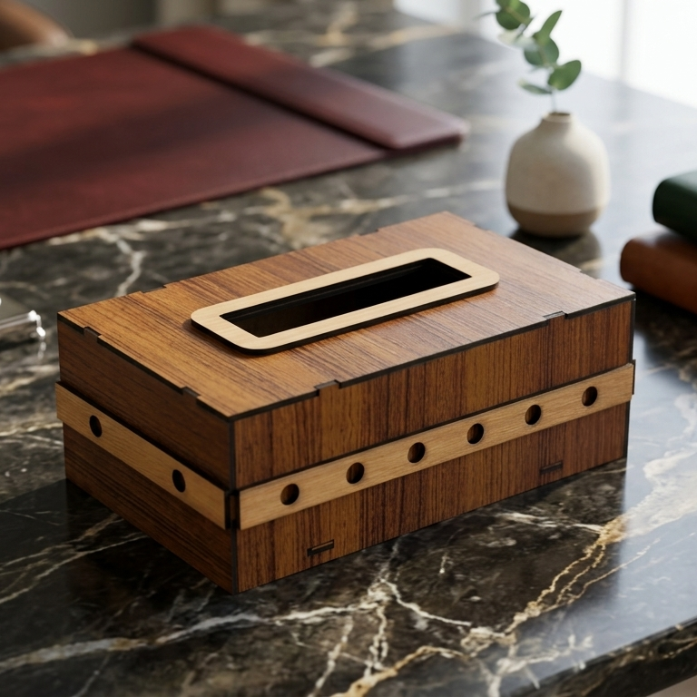 Premium Tissue Box Holder – Stylish & Durable Organizer - Image 2