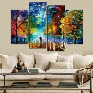 Set of 4 Decorative Wall Art Canvas Frames – Modern 4 Pcs