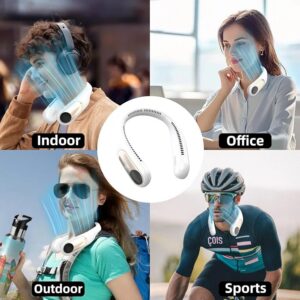 Portable Personal Neck Fan – Wearable Bladeless Cooling Fan, 360° All-Around Airflow