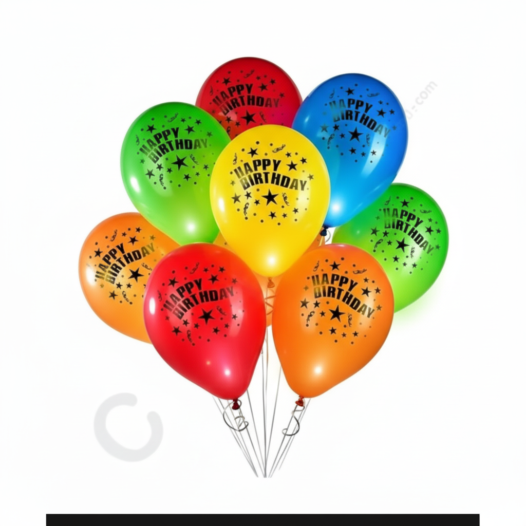 5Pcs Light Up LED Balloons HBD – Glowing Party Balloons