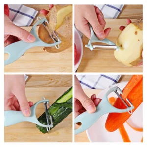 Colorful Plastic Handle Stainless Steel Vegetable Peeler - Sharp Blade
