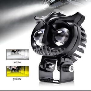 2 Pcs OWL Shape Fog Yellow-White & Flash light Low & High
