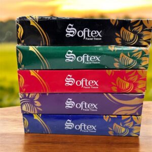 Pack Of 5 Softex Facial Tissue Box – 50 Pulls Per Box