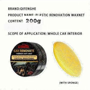 QIFENGHE Car Plastic Restorer - Auto Interior & Panel Renewal Wax Coating