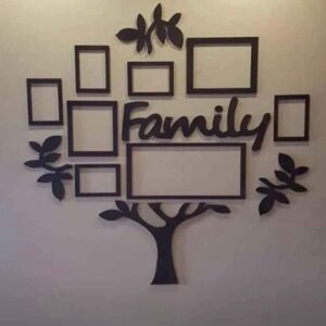 3d wall art family tree Wooden Family Tree Photo Wall decoration