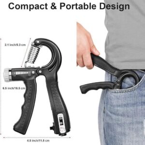 Hand Grip Strengthener Adjustable Resistance Wrist Strengthener Forearm Gripper Hand Workout Strength