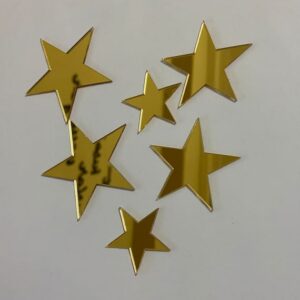15 stars Mirror Matrial Acrylic Wall Art Decor star Stickers Decals