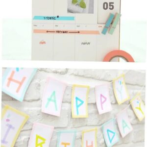 10 Rolls Chic Washi Tape Colorful Rainbow Design Removable Decorative Tape