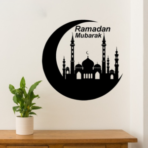 Ramzan Mubarak Islamic Calligraphy 3D Wooden Wall Decorative Gift Stylish Design Office