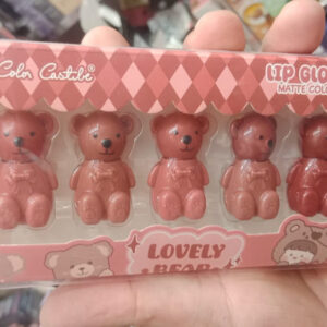 Pack Of 05 Matt Teddy Bear Lip Gloss Lip Gloss