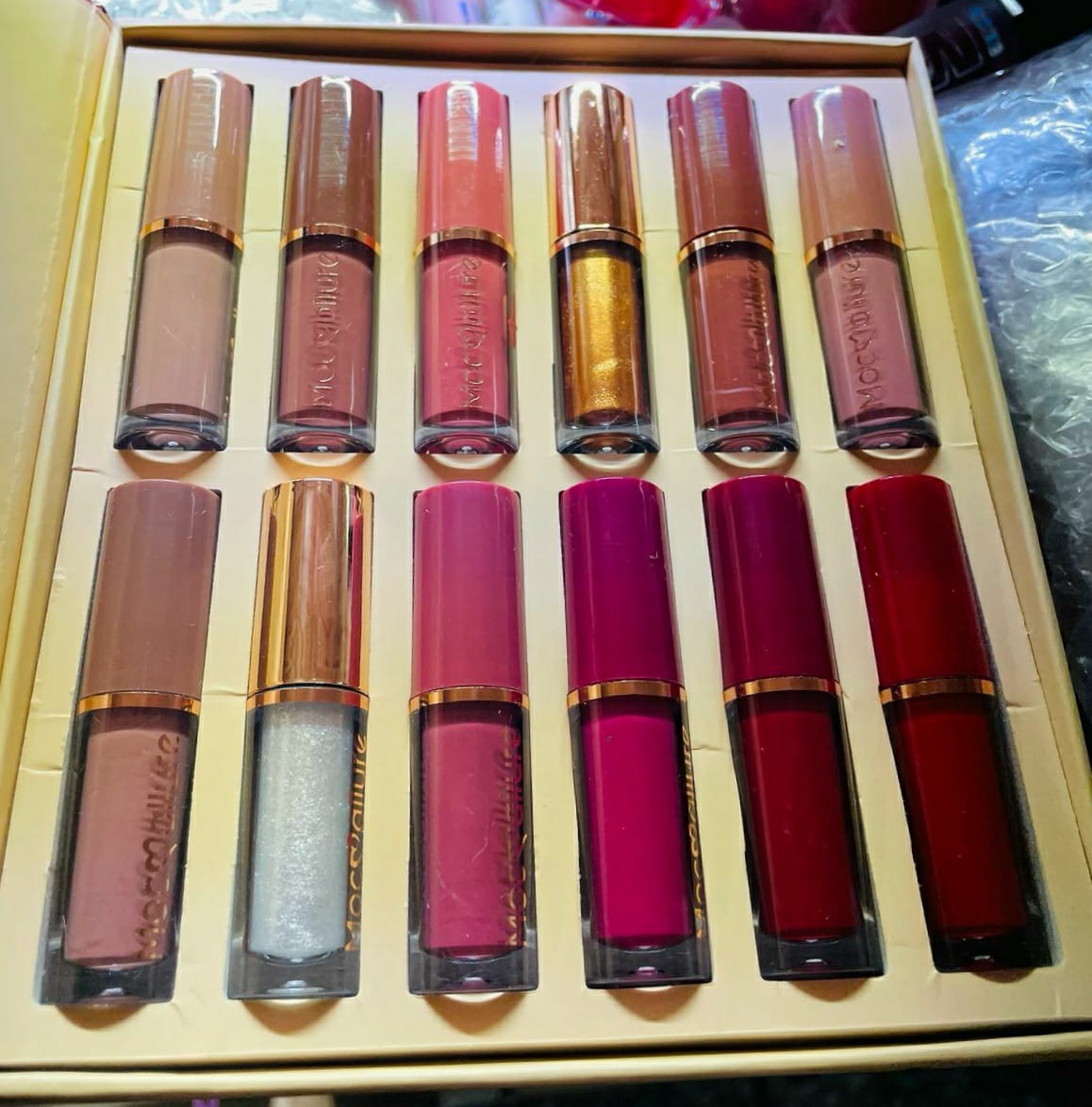 12 Pcs Mocallure Transparent Clear Lip Gloss High Pigment Lipgloss Set Best