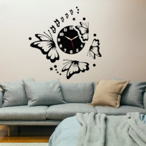 3d Butterfly wall clock Wooden Wall Clock Wall Art