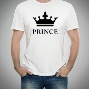 Combo Of King, Queen, Prince & Princes Style White T-Shirt