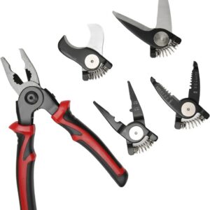 5 in 1 Portable Tool Steel Wire Cutters, 5 Replaceable Heads, Anti