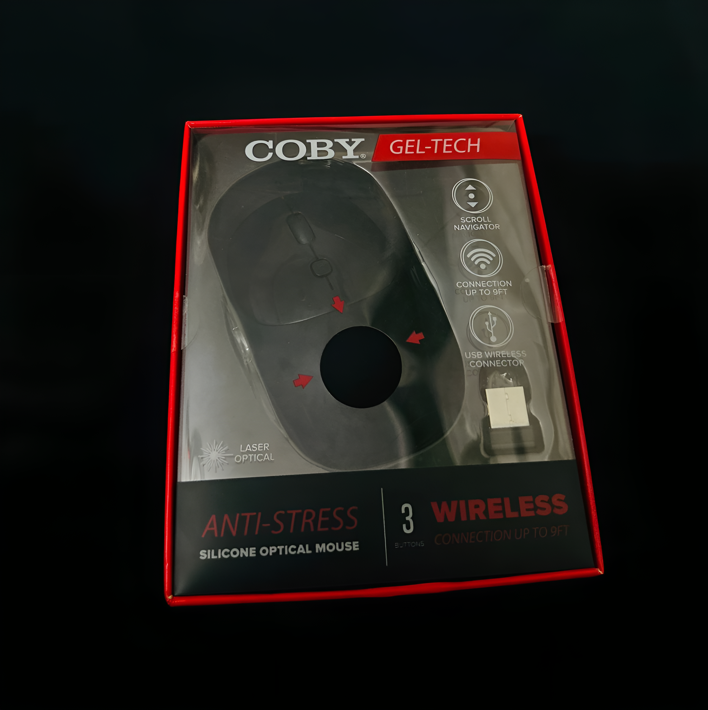Computer / Laptop Mouse COBY Gel-Tech Anti-Stress Silicon Optical Wireless Mouse