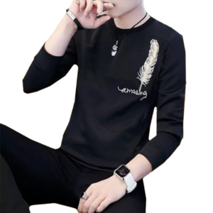 New Collection: Men's Stylish Print Full Sleeves T-Shirt - & Fashionable Design