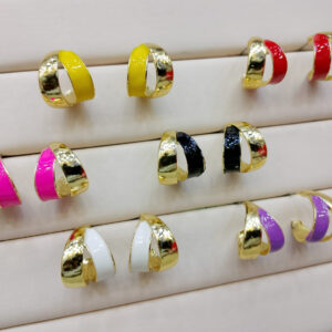 Elegant Dual Colour Korean Gold Plated Earings Casual wear Fashion Trendy Jewelry