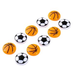 Basketball & Football Refrigerator Magnets – Set of 10 Durable Sports-Themed Decorative