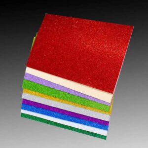 10PCS Glitter Foam Sheets – Premium A4 EVA Craft Adhesive Glitter Paper