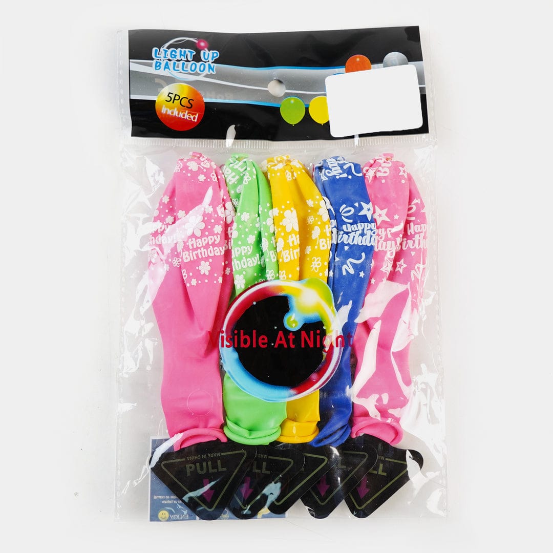 5Pcs Light Up LED Balloons HBD – Glowing Party Balloons - Image 3