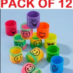 Pack of 12 Magic Slinky Spring Finger Fidget Toys – Stress Relief