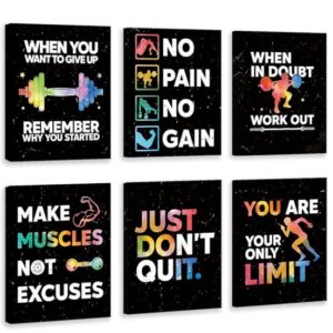 set of 6 Motivational sticky canvas frames
