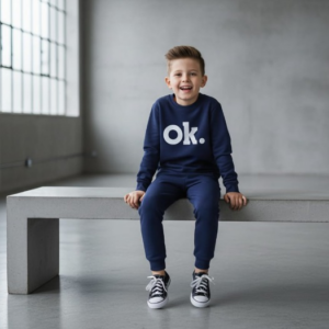 OK Printed Sweatshirt & Pajama Trouser Tracksuit