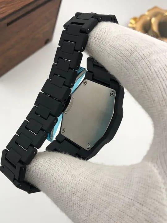 The Noir Eastern Minimalist – Matte Black Octagonal Timepiece ( without box) - Image 3