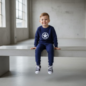 Star Printed Sweatshirt & Pajama Trouser Tracksuit