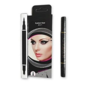 2-in-1 Waterproof Eyeliner & Stamp Liner Pen – Dual-Sided Matte Black Liquid