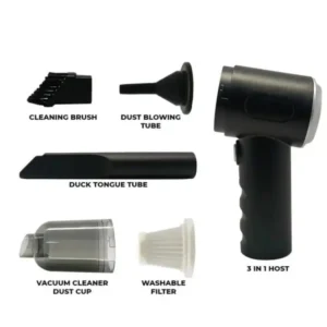 3 in 1 Portable Mini Vacuum Cleaner Duster Blower Air Pump Wireless