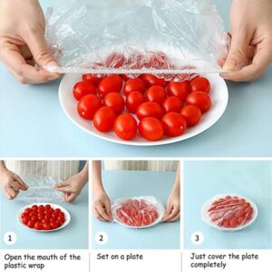 100 Pcs Disposable Food Cover Plastic Shopper Bags Hygienic & Lightweight Multi‑Purpose