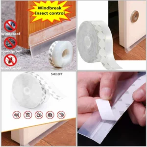 5 Meter Self Adhesive Door Sealing Tape Weatherproof Door & Window Seal