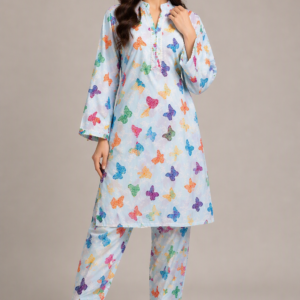 Digital Print Polo Cotton 2 Piece Suit