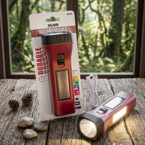 SGOD Rechargeable Torch Features A Solar Panel