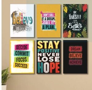 Set Of 6 Wall Art Wooden Phototile Frames