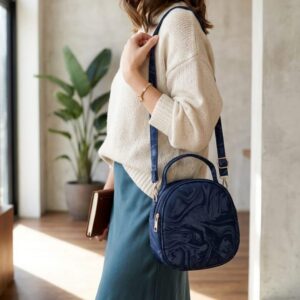 Marble Gloss Mini Crossbody Handbag