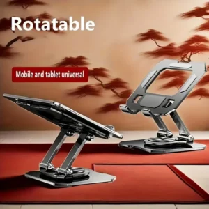 360° Rotating Metal Tablet & Mobile - Adjustable, Foldable, and Portable Desk