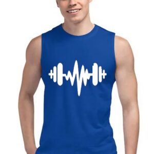 Export quality Gym Sando Muscle guys Tank top for Men [Blue] Latest design