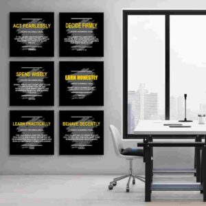 SET OF 6 PRINCIPLES OF PROPHET MUHAMMAD PBUH sticky phototiles frame