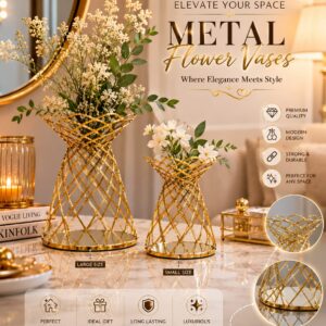 Luxury Decorative Table Vase Modern Metal Flower Vase