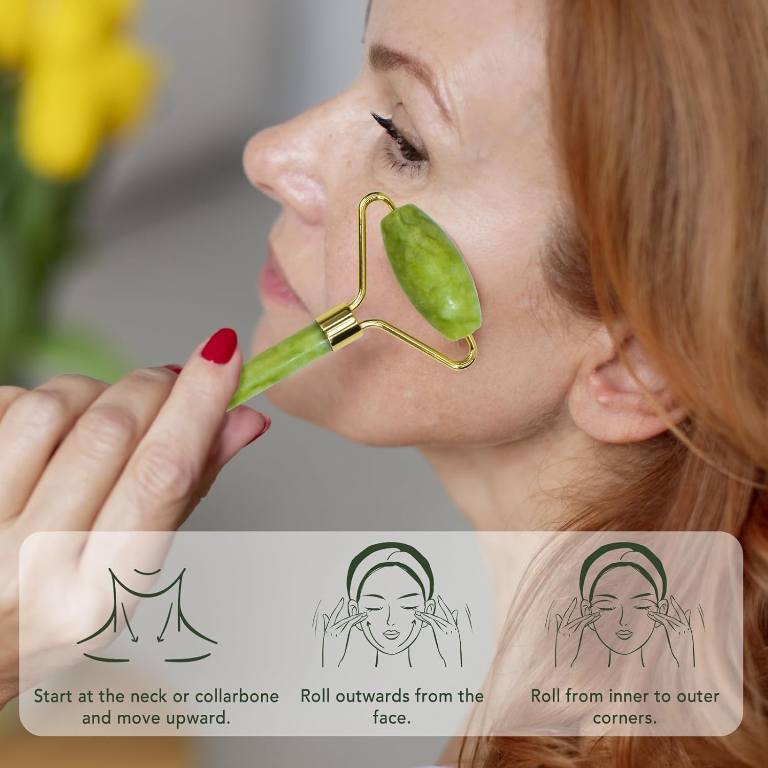 Jade Roller Facial Massager Manual - Image 3