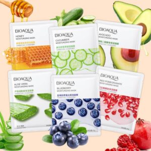 Whitening Face Sheet Mask Set Of 6 Multicolor Hydrating Brightening Skin Care