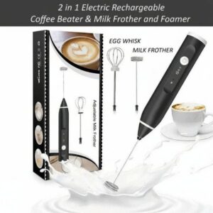 2 In 1 Electric Coffee Beater - Milk Frother And Egg Whisk