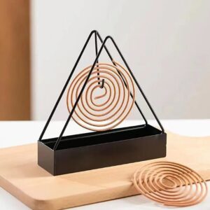 1 Pcs Simple Triangle-shaped Iron Mosquito Coil Holder Creative Hanging Or Standing