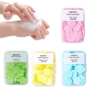 Soap Paper Disposable Bath Hand Washing Travel Foaming Scented Portable Mini Flower
